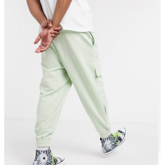 NEW ASOS mens oversized cargo sweatpants - Picture 4 of 8